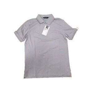 NWT Members Mark Stretch‎ Lightweight Cotton Wicking Men's Pique Polo Grey Small